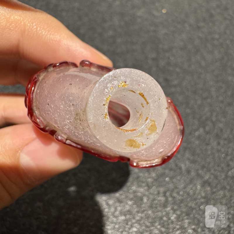 清 龙凤纹套红料烟壶 - 图6